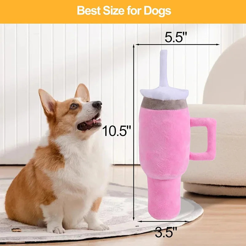 Simple Durable Plush Pet Mug Toy For Dogs And Cats