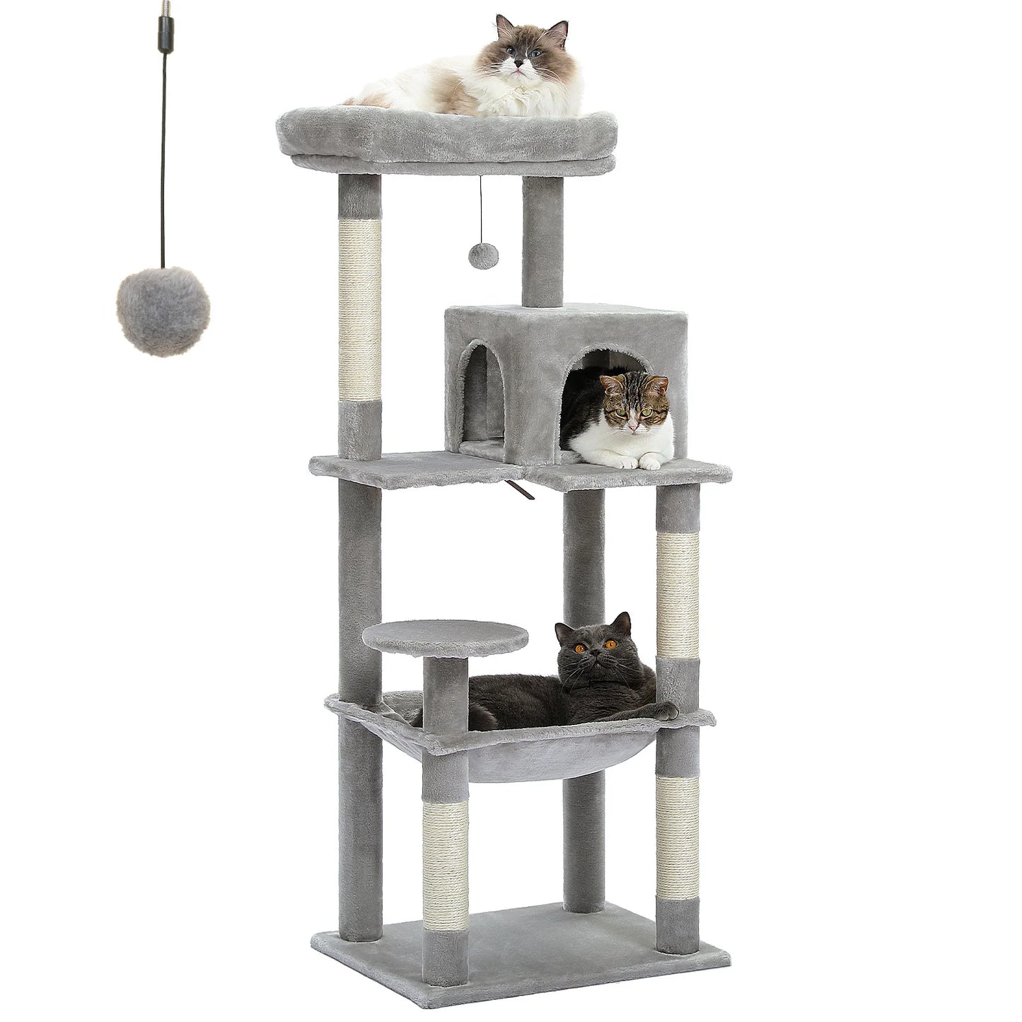 PAWZ Road Cat Tree Indoor 5-Level Tower For Large Cats