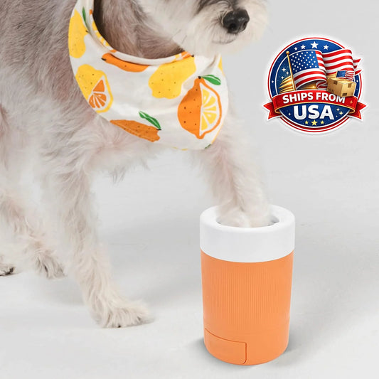 Pet Paw Washing Cup With Soft Silicone Brush For Dogs