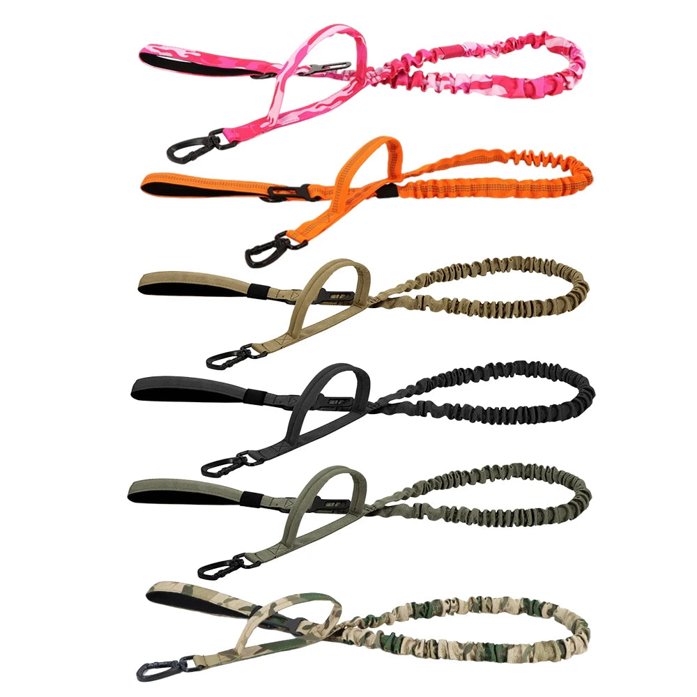 PETRAVELCN Military Dog Leash with Quick Release 2 Control Handles