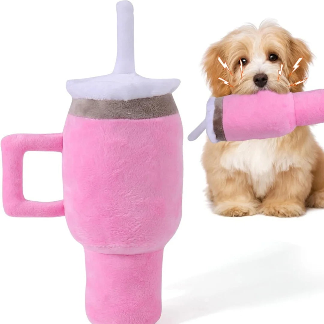 Simple Durable Plush Pet Mug Toy For Dogs And Cats