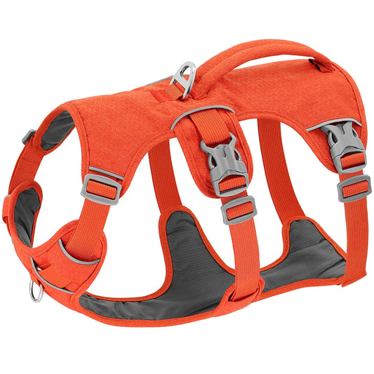 Reflective Nylon Dog Harness With Handle Adjustable For Small To Large Dogs