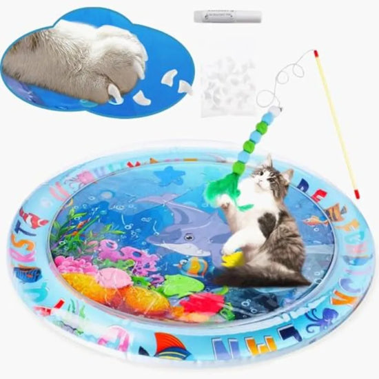 Unbreakable Cat Water Mat 0.5mm Thickened Sensory Play for Cats
