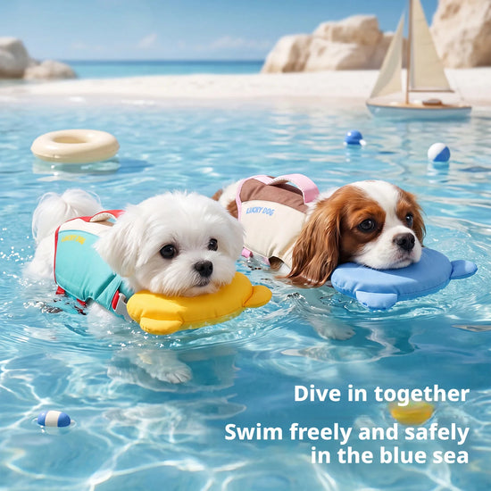 ShineKnot Summer Dog Life Jacket Buoyant Vest For Swimming