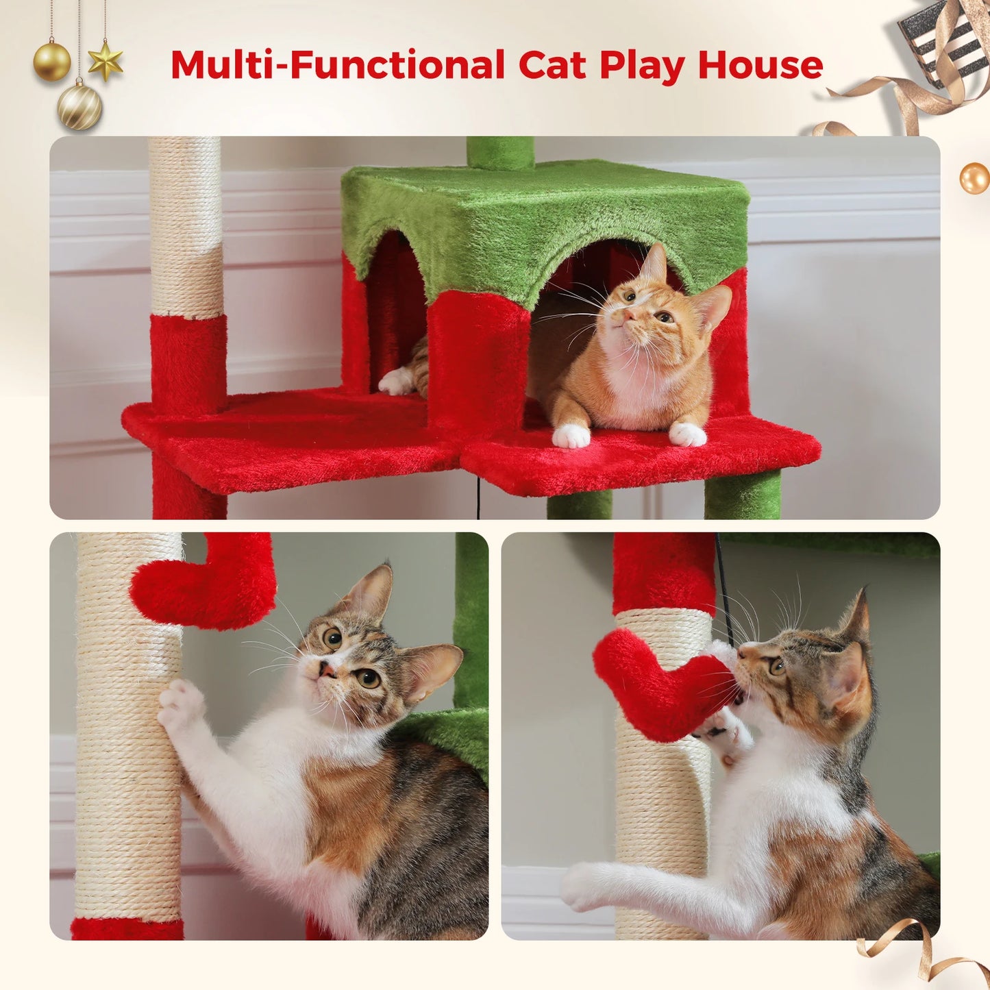 PAWZ Road Cat Tree Tower With Sisal Posts And Hammock