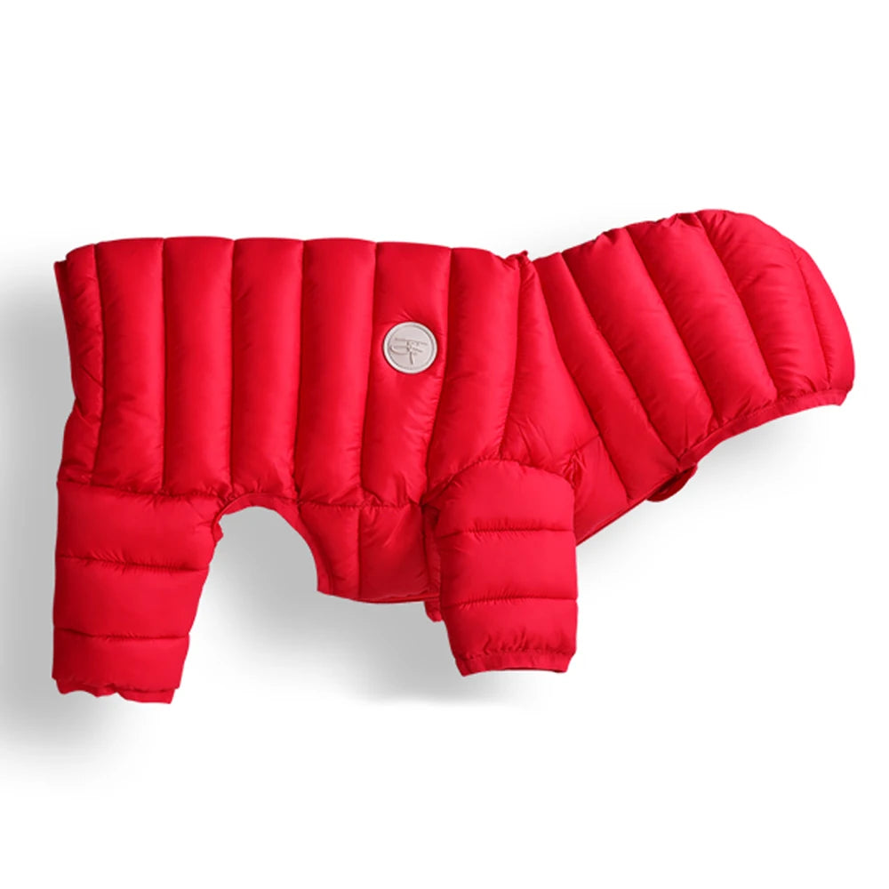 Winter Dog Overalls Coat For Small And Medium Dogs Luxury Warm Padded Jacket With Waterproof Nylon Exterior