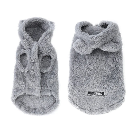 Winter Fleece Hooded Pet Coat For Small Dogs And Cats Warm Cozy Durable Lightweight