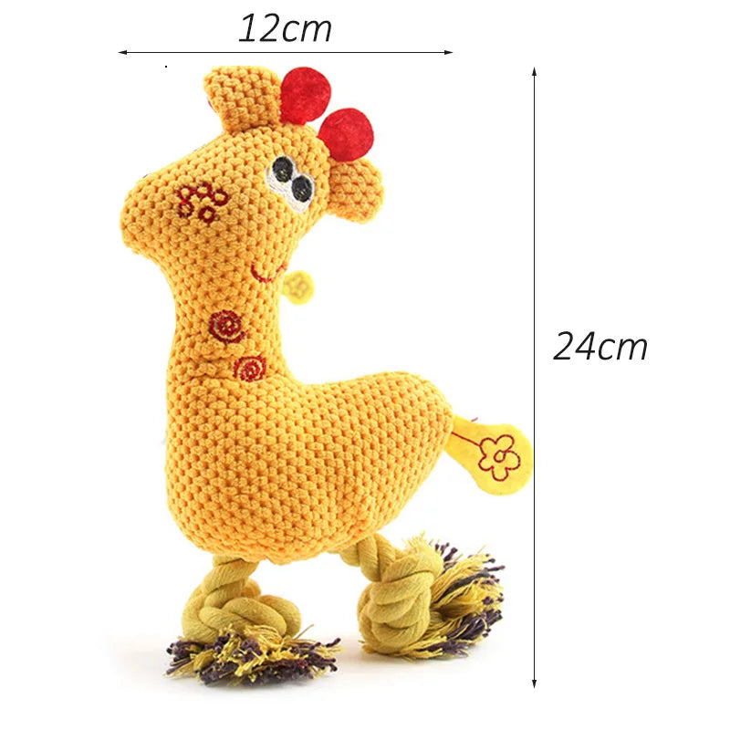 Plush Flamingo Squeaky Dog Toy for Small Dogs