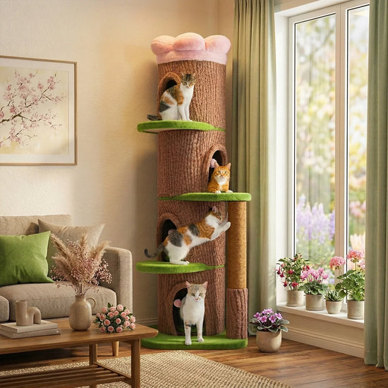 PAWZ Road Cat Tree With 4 Condos And Scratching Posts