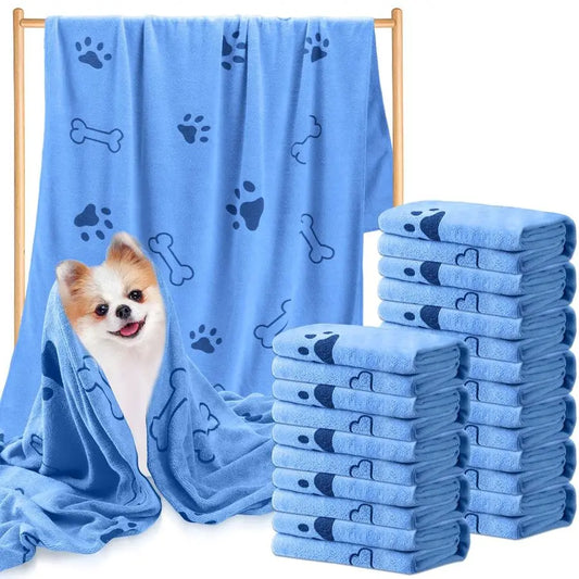 12 Piece Microfiber Dog Grooming Towels Quick Dry Absorbent