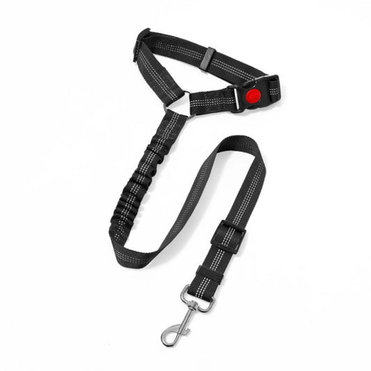 Dog Car Seat Belt Leash With Elastic Reflective Safety Rope