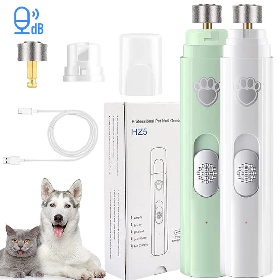 Electric Pet Nail Grinder With LED Light USB Rechargeable