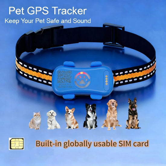 WANWAYTECH GPS Pet Tracker for Dogs and Cats Real Time Tracking