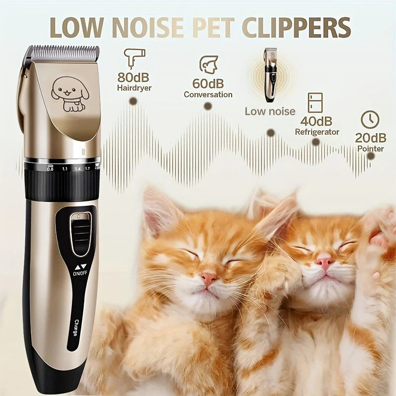 SHUYU Pet Hair Trimmer Kit Electric Precision Clippers For Pets