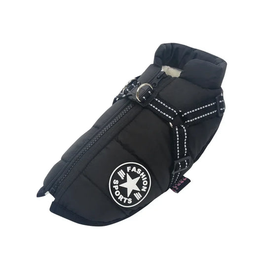 Waterproof Winter Dog Coat With Harness Openings