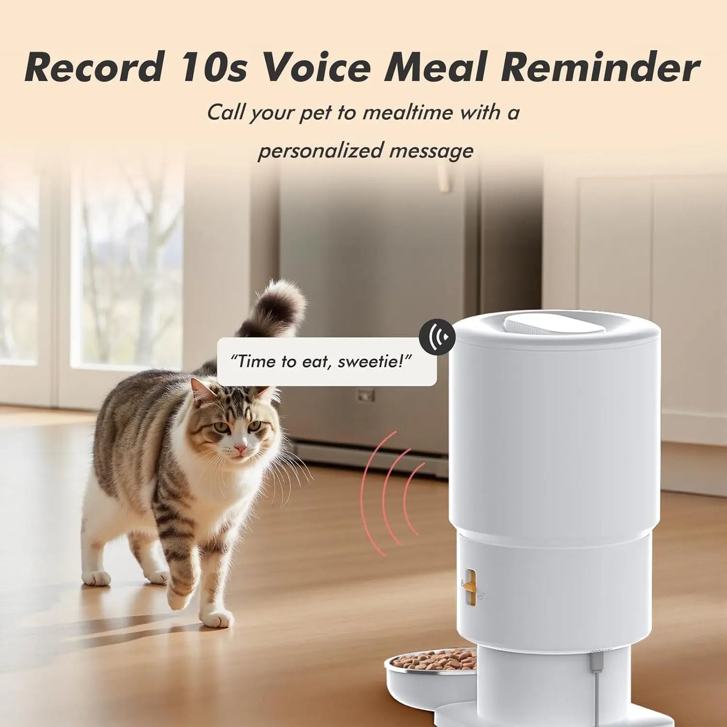 Automatic Pet Feeder With Programmable Meals And Voice Recording