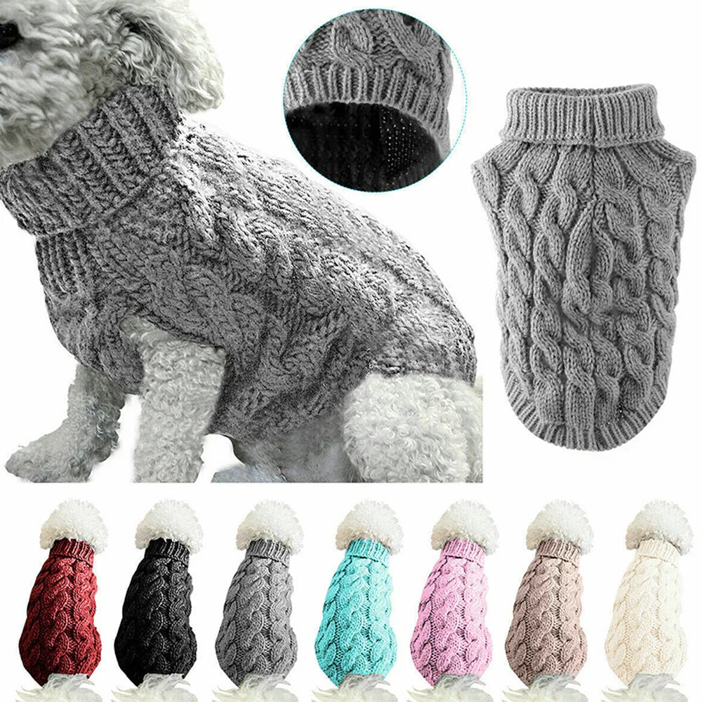 Cozy Autumn Winter Dog Sweater For Small Pets With Durable Leather Exterior And Warmth