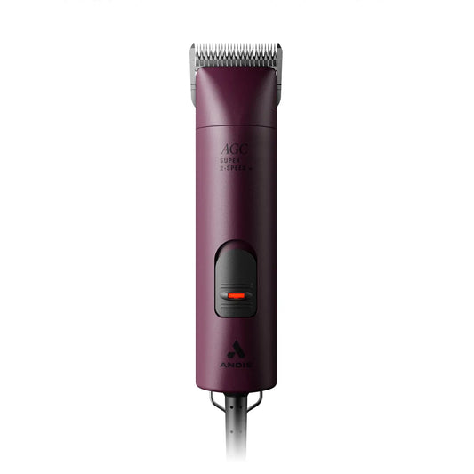 Professional 2-Speed Pet Clipper with Detachable Blade, Quiet Rotary Motor for All Dog Coats, 14-Inch Cord, Burgundy