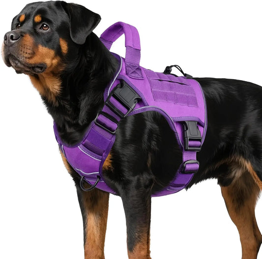 Tactical Dog Harness For Large Breeds Heavy Duty No Pull