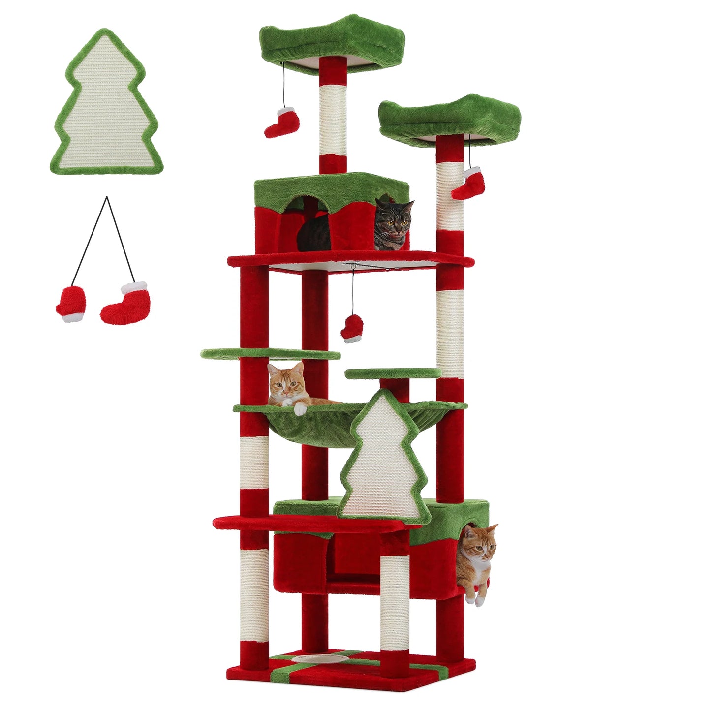 PAWZ Road Cat Tree Tower With Sisal Posts And Hammock