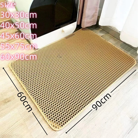 Double Layer Waterproof Cat Litter Mat For Litter Box