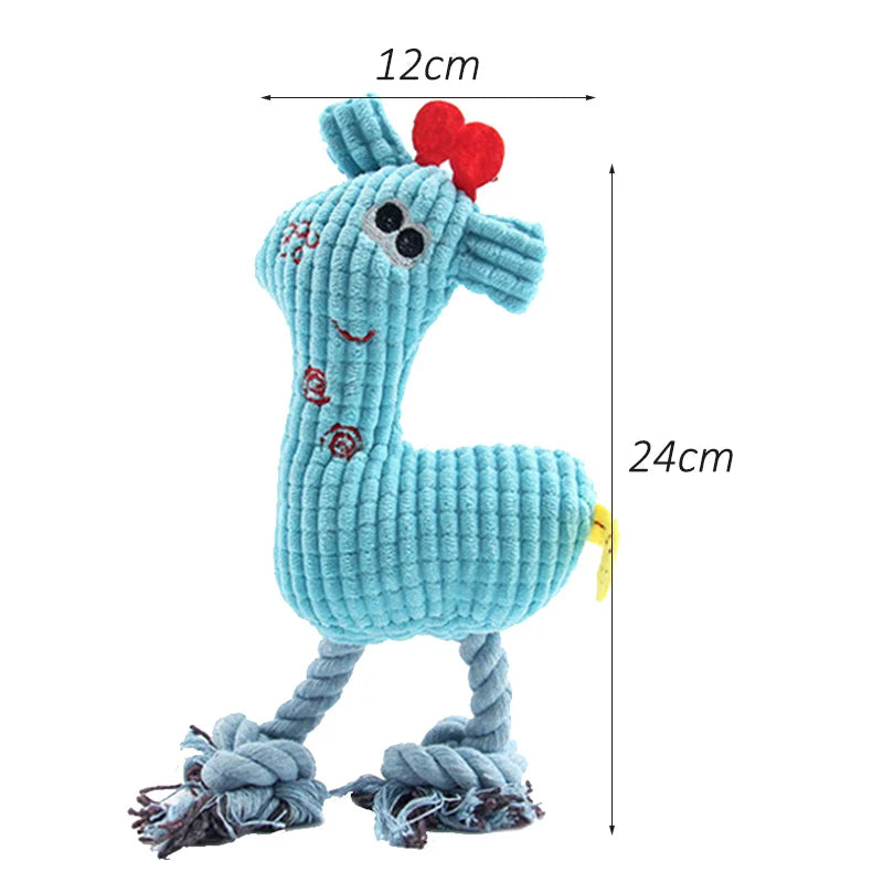 Plush Flamingo Squeaky Dog Toy for Small Dogs