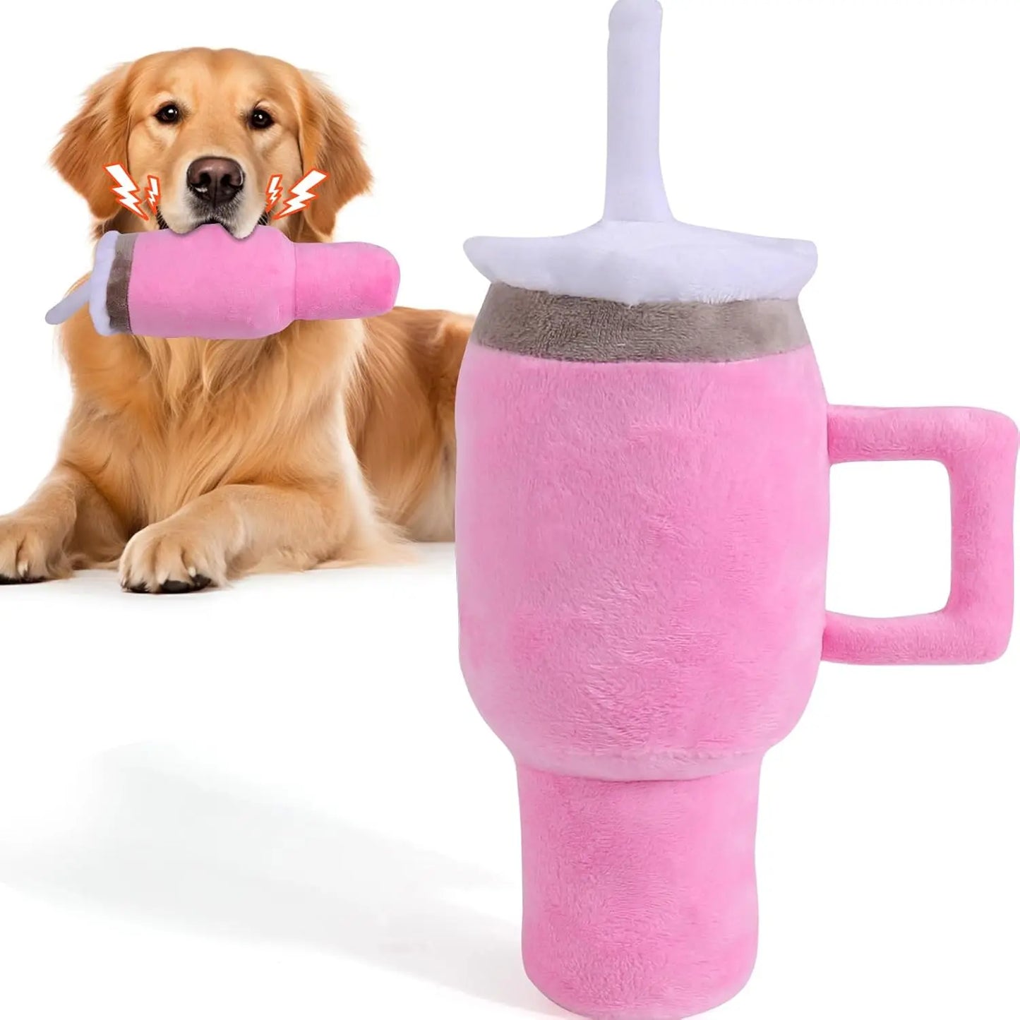 Simple Durable Plush Pet Mug Toy For Dogs And Cats