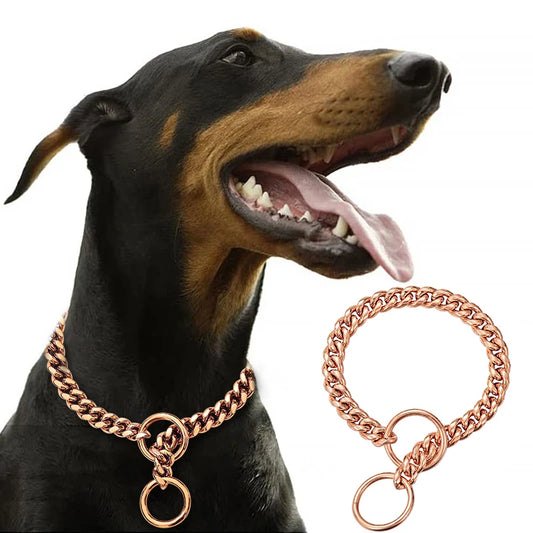 Stainless Steel Dog Chain Collar For Training And Walking