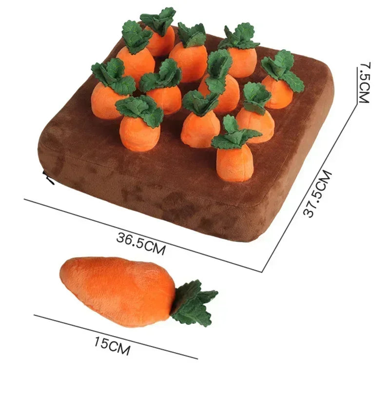 Innovative Dog Snuffle Mat Plush Carrot Toy for Nose Work