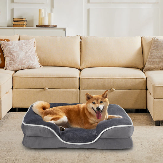 JHK Orthopedic Memory Foam Dog Bed For Pets With Cover