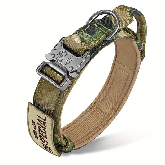Heavy Duty Tactical Dog Collar With Handle