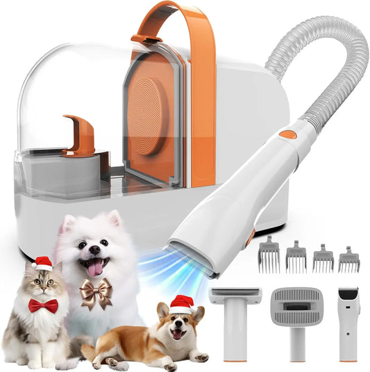 Pet Grooming Vacuum Kit With Clippers 12000Pa Suction UltraQuietOperationPremiumProfessionalEdition