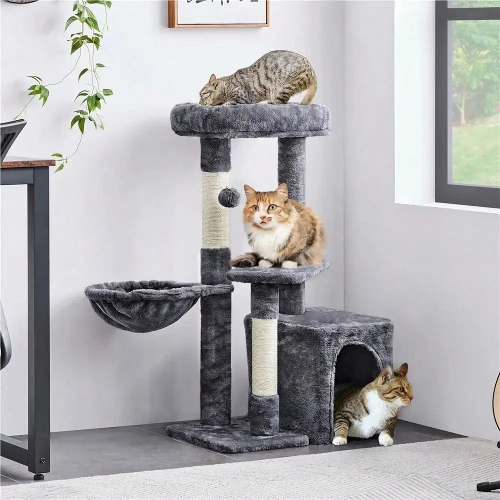 Cat Tree Tower With Condo Perches For Indoor Cats Playhouse