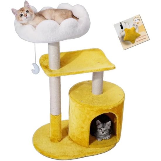 NBVCX Multi Level Cat Tree With Cozy Bed and Condo