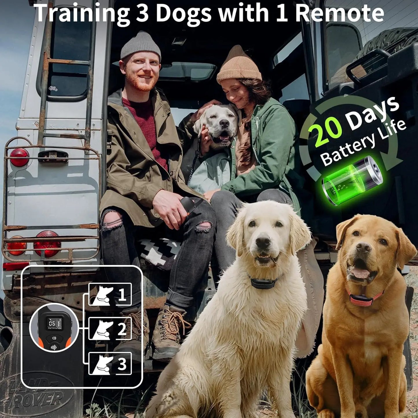No Shock Dog Training Collar With Remote And Beeps Waterproof