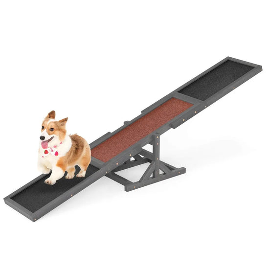 Wooden Dog Agility Seesaw Play Set for Outdoor Training