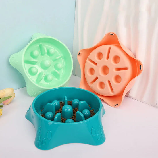Slow Feeder Dog Bowl Non-Slip Puzzle Dish For Healthy Feeding