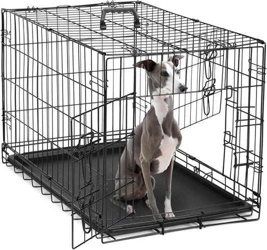 Dog Cage With Leak-Proof Tray For Indoor And Outdoor Use
