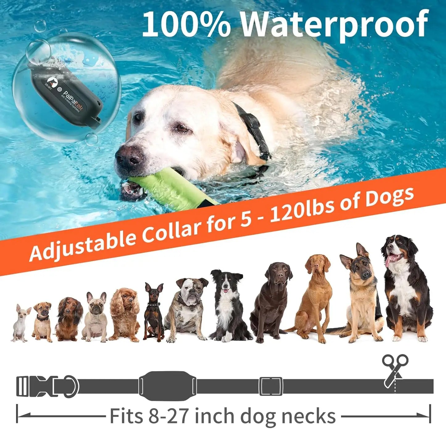 No Shock Dog Training Collar With Remote And Beeps Waterproof