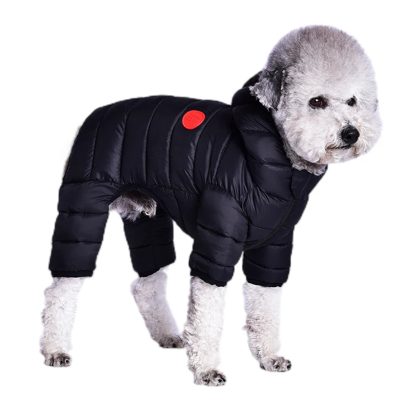 Winter Dog Overalls Coat For Small And Medium Dogs Luxury Warm Padded Jacket With Waterproof Nylon Exterior