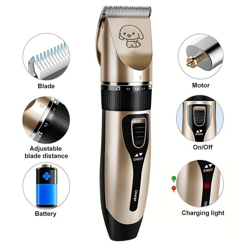 SHUYU Pet Hair Trimmer Kit Electric Precision Clippers For Pets
