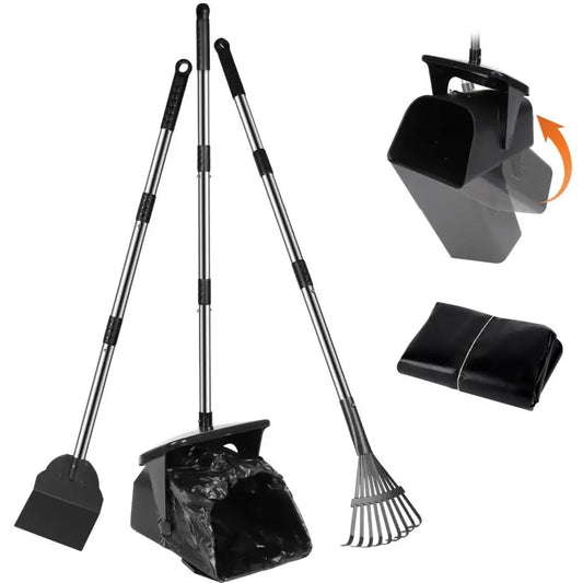Heavy Duty Poop Scooper With Swivel Attachment And 20 Bag