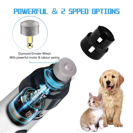 M5 Electric Pet Nail Grinder With LED Light LCD Display