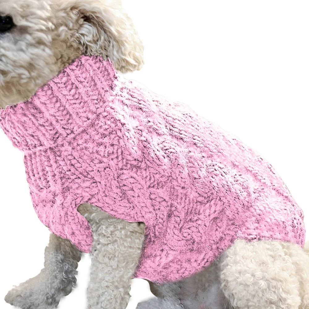 Cozy Autumn Winter Dog Sweater For Small Pets With Durable Leather Exterior And Warmth