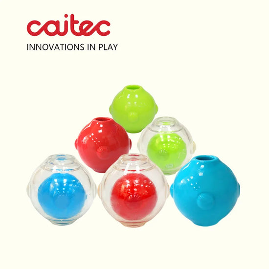 CAITEC Amazing Squeaker Ball Dog Toy Foraging Durable Bite Resistant
