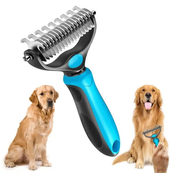 Stainless 2in1 Pet Deshedding Brush for Dogs and Cats