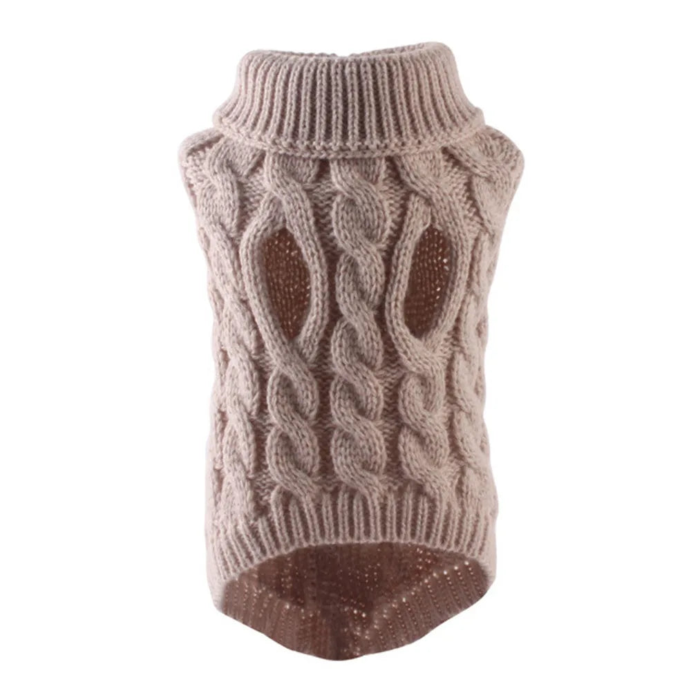 Cozy Autumn Winter Dog Sweater For Small Pets With Durable Leather Exterior And Warmth