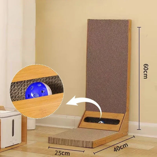 YBPetra Cat Scratching Board L-Shaped Detachable Corrugated Paper