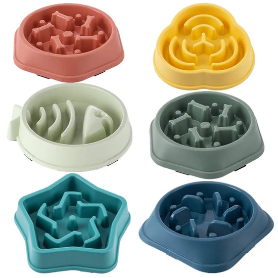 Pet Slow Feeder Bowl for Cats and Dogs Anti Choking