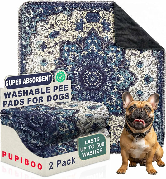 Washable Reusable Pet Pee Pads Ultra-Absorbent Waterproof Odor-Controlling Non-Slip
